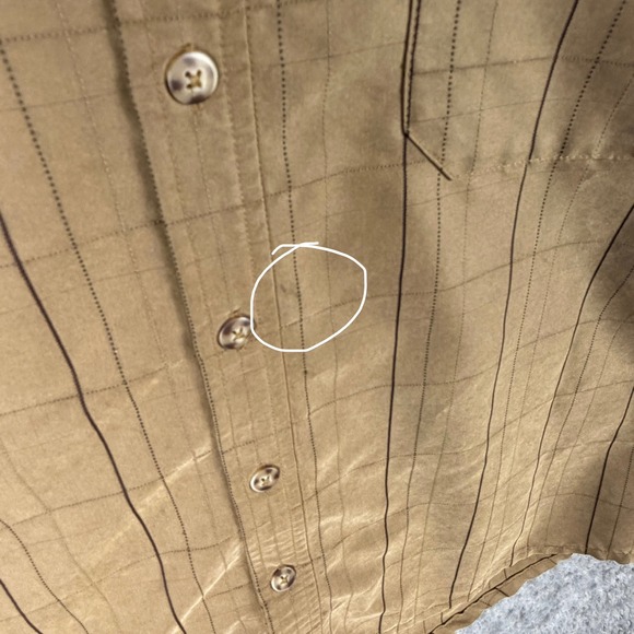 REI Mens S Brown Grid Button Down Shirt Long Sleeve Rayon Blend Utility Gorpcore - Picture 5 of 16